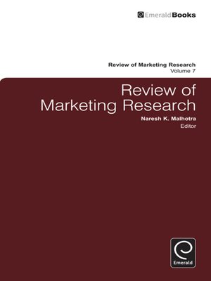 cover image of Review of Marketing Research, Volume 7